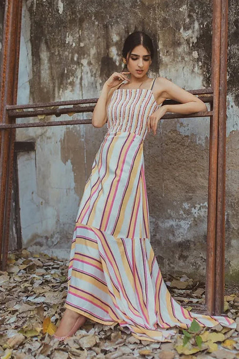 Kylie Striped Smokin Maxi Dress